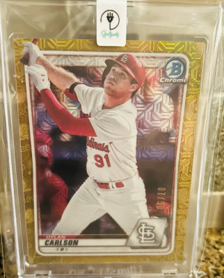 2020 Bowman Dylan Carlson Gold /50