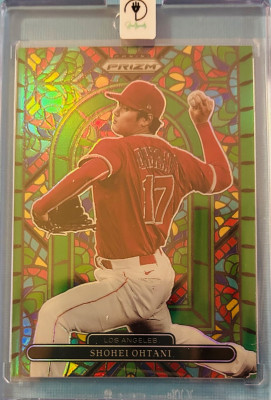 2022 Panini Prizm Shohei Ohtani Stained Glass -Green Parallel