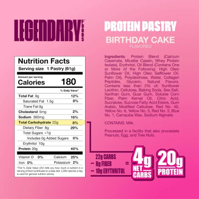 Legendary Protein Pastry - Birthday Cake