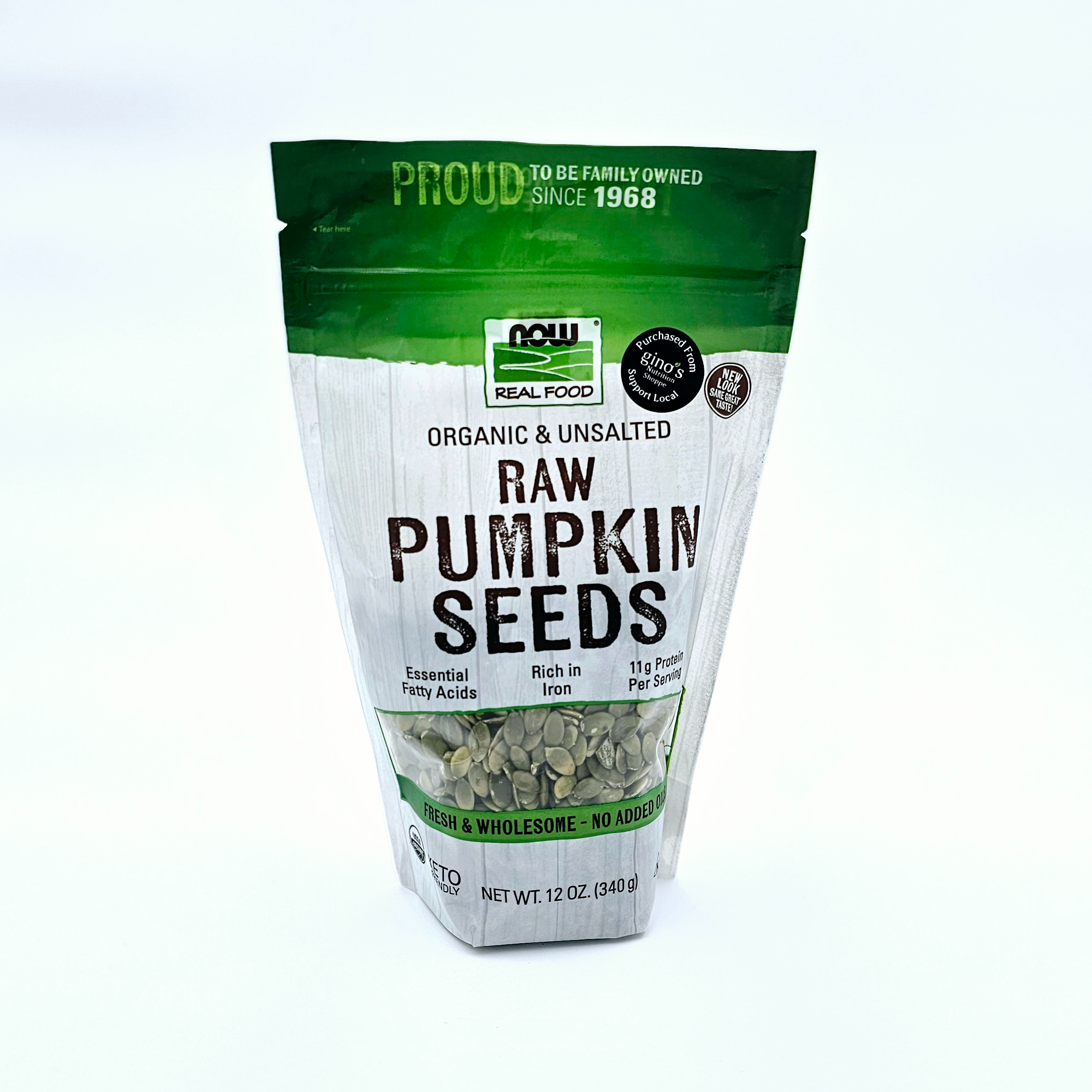 Now Real Food 12oz - Pumpkin Seeds, Organic, Raw & Unsalted