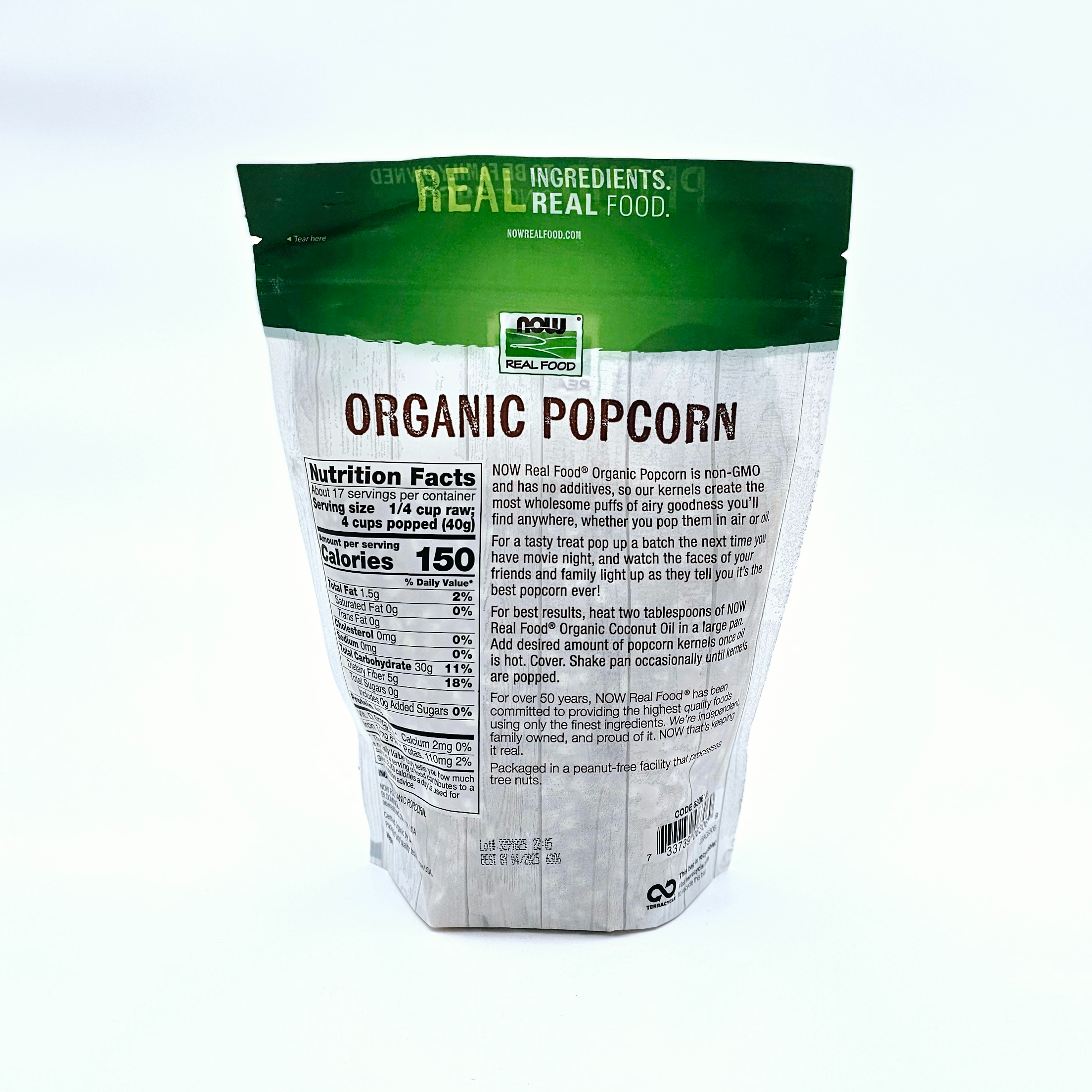 Now Real Food Organic Popcorn - 24oz